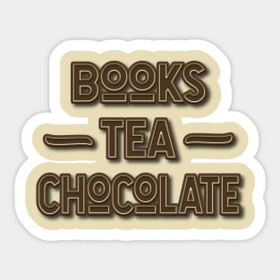 Books Tea Chocolate Sticker